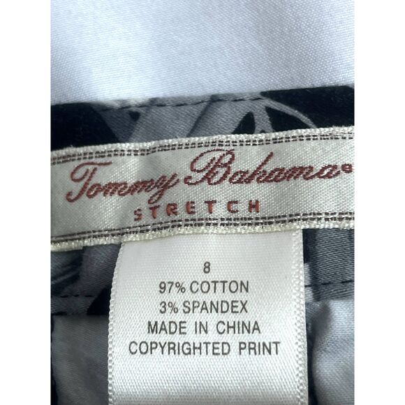 Tommy Bahama Stretch Tropical Black Capri Pants Size 8 Vacation Beachy Mom Core - Picture 7 of 11